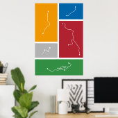 Boston - Transit Palettes Poster (Thuiskantoor)