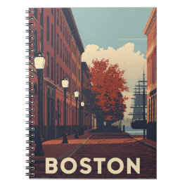 Boston Travel Poster Notitieboek