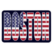 Boston U.S. Flag Premium Flexi koelkast magneet (Horizontaal)