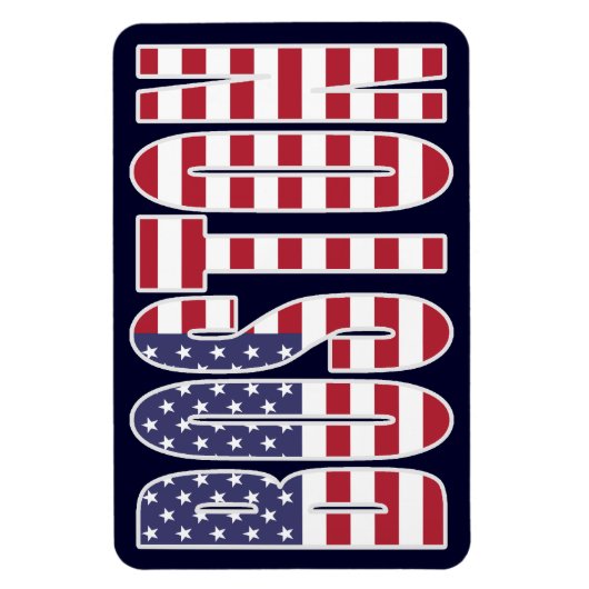 Boston U.S. Flag Premium Flexi koelkast magneet (Verticaal)