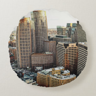 Boston uitzicht rond kussen