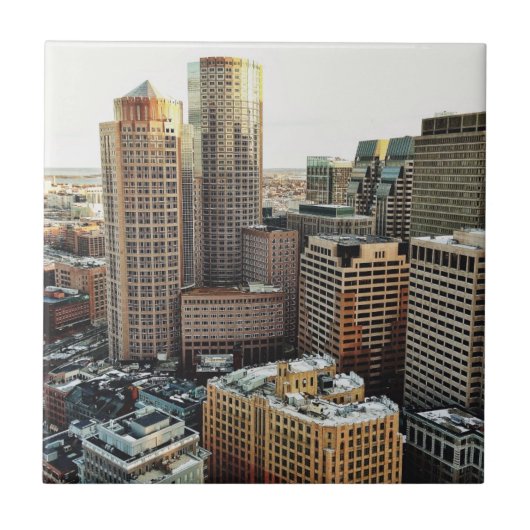 Boston uitzicht tegeltje (Voorkant)