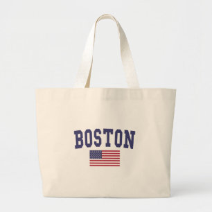 Boston US Flag Grote Tote Bag