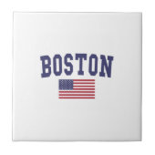 Boston US Flag Tegeltje (Voorkant)