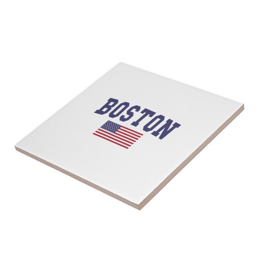 Boston US Flag Tegeltje (Zijkant)