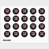 Boston USA American Flag Ronde Sticker (Vel)