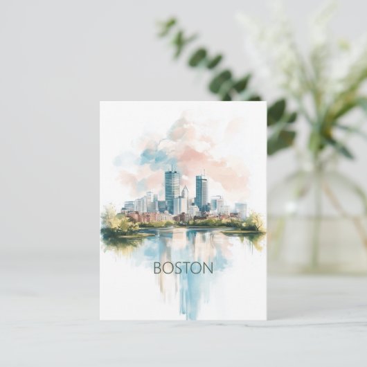 Boston USA Briefkaart (Staand voorkant)