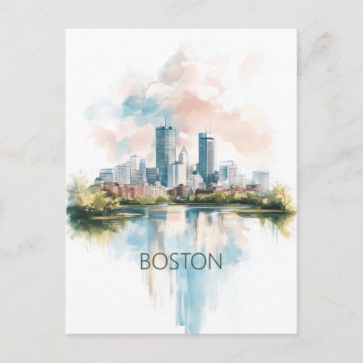 Boston USA Briefkaart (Voorkant)