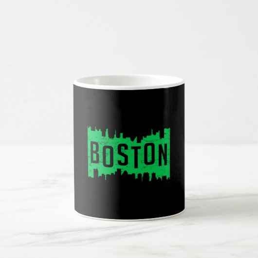 Boston USA City Skyline Funny Gift Idee Koffiemok (Center)