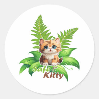 Boston Varen Kat Veilige Plant Moeder Cadeau Ronde Sticker