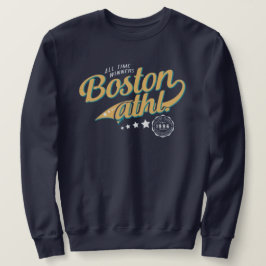 Boston Varsity College Style Arched Text  Trui