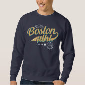 Boston Varsity College Style Arched Text  Trui (Voorkant)