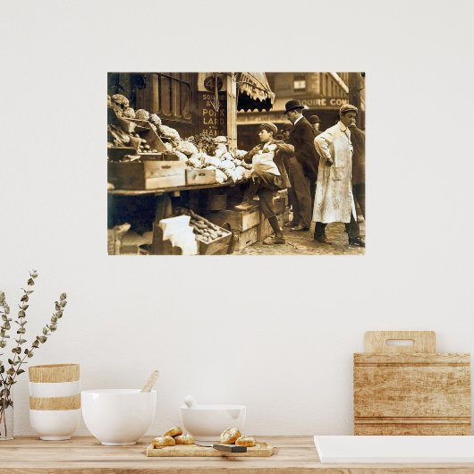 Boston Vegetable Sellers - begin jaren 1900 Poster (Keuken)