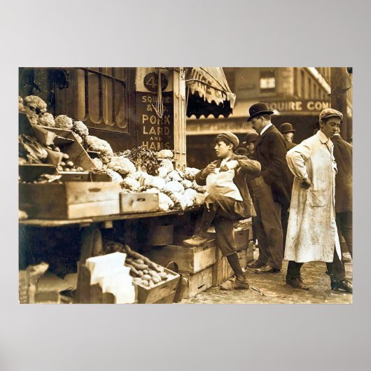 Boston Vegetable Sellers - begin jaren 1900 Poster (Voorkant)
