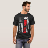 Boston Verkoop Usa Vlag T-shirt (Voorkant volledig)