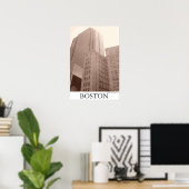 Boston - "Verlichte stad" Poster (Thuiskantoor)