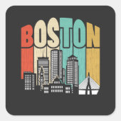 Boston Vierkante Sticker (Voorkant)