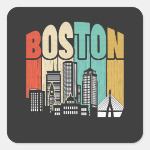 Boston Vierkante Sticker