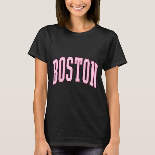 Boston Vintage Preppy Varsity Nk Srts  T-shirt (Voorkant)