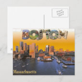 Boston Vintage retro ansichtkaart Briefkaart (Voorkant / Achterkant)