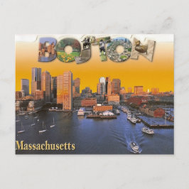 Boston Vintage retro ansichtkaart Briefkaart