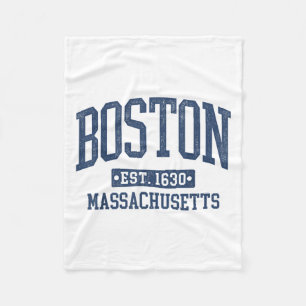 Boston Vintage Sports Design Boston Machusetts MA Fleece Deken
