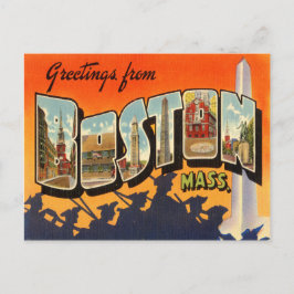 Boston Vintage Travel Briefkaart teruggezet
