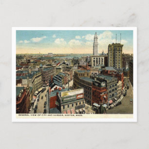 Boston, Vintage van het Algemeen Uitzicht 1918 Briefkaart