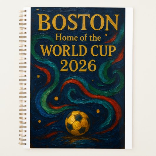 Boston Voetbal Kunst 2026 Voetbal Design Planner (Voorkant)