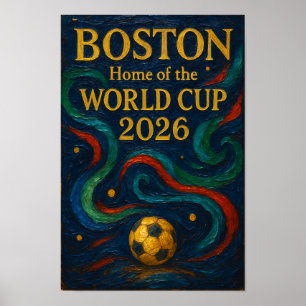 Boston Voetbal Kunst 2026 Voetbal Design Poster
