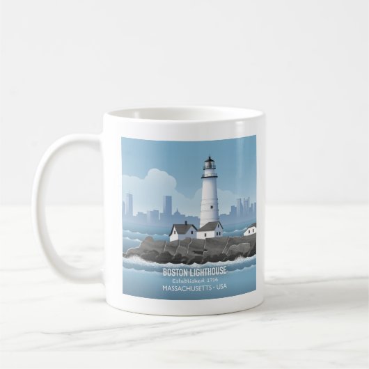 Boston vuurtoren koffiemok (Links)