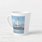 Boston vuurtoren latte mok (Linkerhoek)