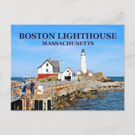 Boston Vuurtoren, Massachusetts Ansichtkaart Briefkaart