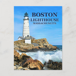 Boston Vuurtoren, Massachusetts Ansichtkaart Briefkaart