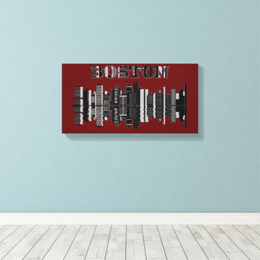 Boston Wall Art Canvas (Insitu (Houten vloer))