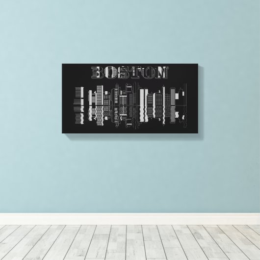 Boston Wall Art Canvas Afdruk (Insitu (Houten vloer))