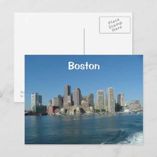 Boston Waterfront Briefkaart (Voorkant / Achterkant)