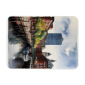 Boston waterverf kunst magneet (Horizontaal)