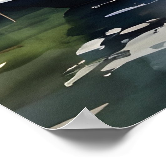 Boston waterverf kunst poster (Hoek)