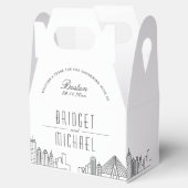 Boston Wedding | City Skyline Bedankdoosjes (Geopend)