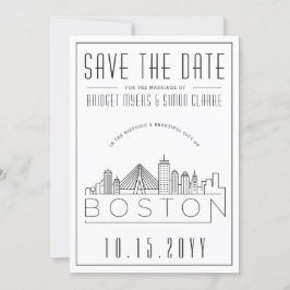 Boston Wedding | De gestileerde Veldlijn sparen de Kaart