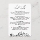 Boston Wedding Vertical Details Behuizing Kaart (Voorkant)