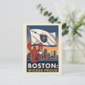 Boston Wicked Proud Briefkaart (Staand voorkant)