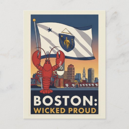 Boston Wicked Proud Briefkaart (Voorkant)
