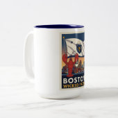 Boston Wicked Proud Tweekleurige Koffiemok (Voorkant links)