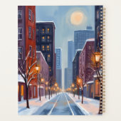 Boston Winter | Massachusetts Stad Aquarel Planner (Achterkant)