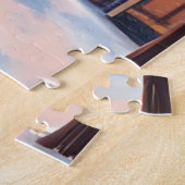 Boston Winter | Waterverf van Massachusetts City Legpuzzel (Zijkant)