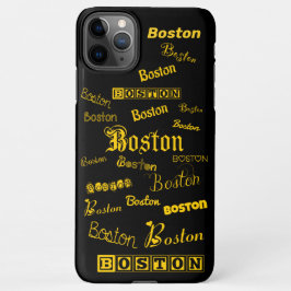 Boston Yellow Fonts iPhone 11Pro Max Hoesje