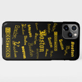 Boston Yellow Fonts iPhone Hoesje (Achterkant horizontaal)
