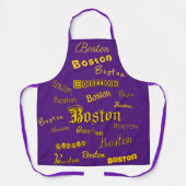 Boston Yellow Fonts Schort (Voorkant)